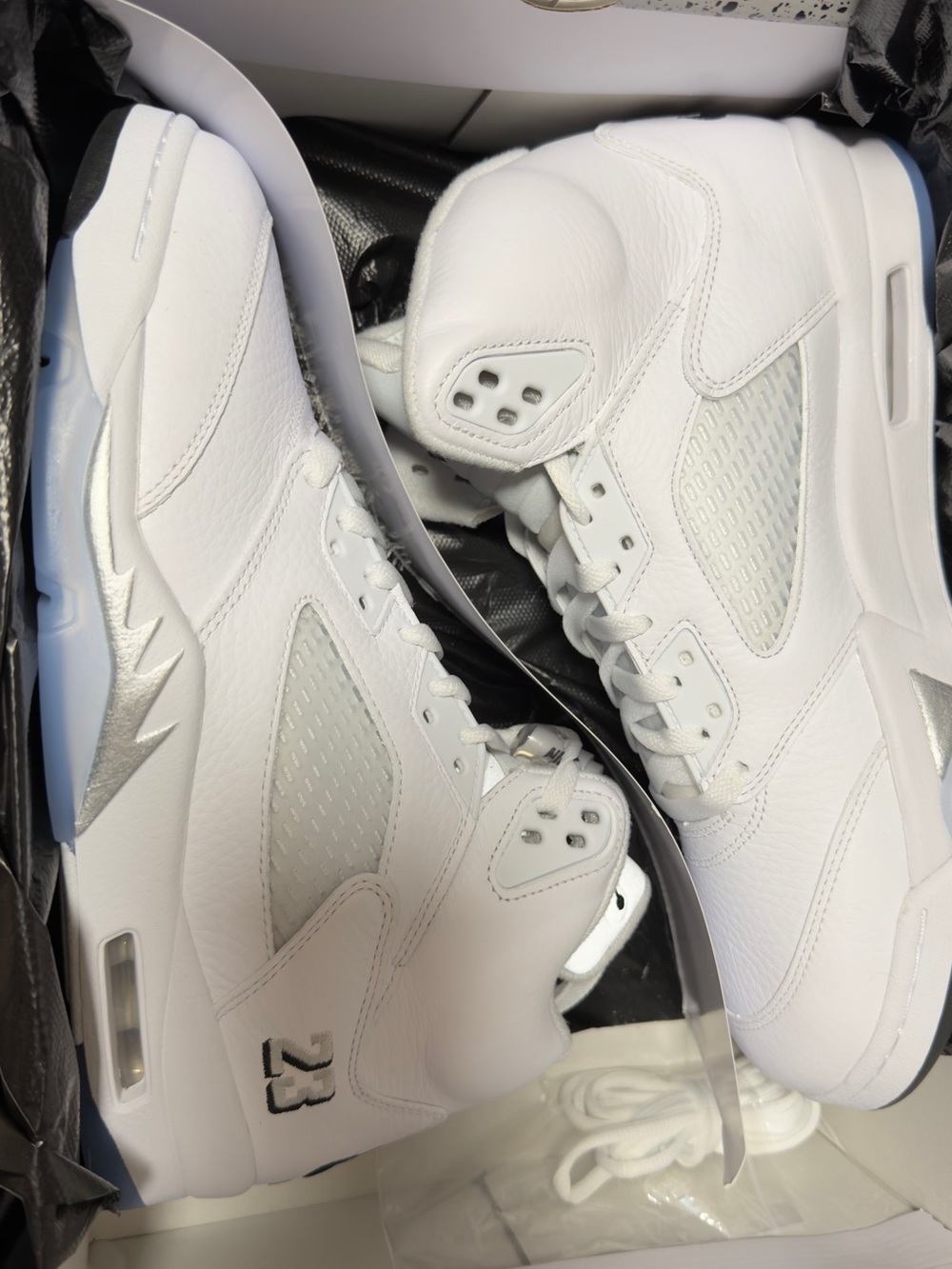Air Jordan 5 White Metallic